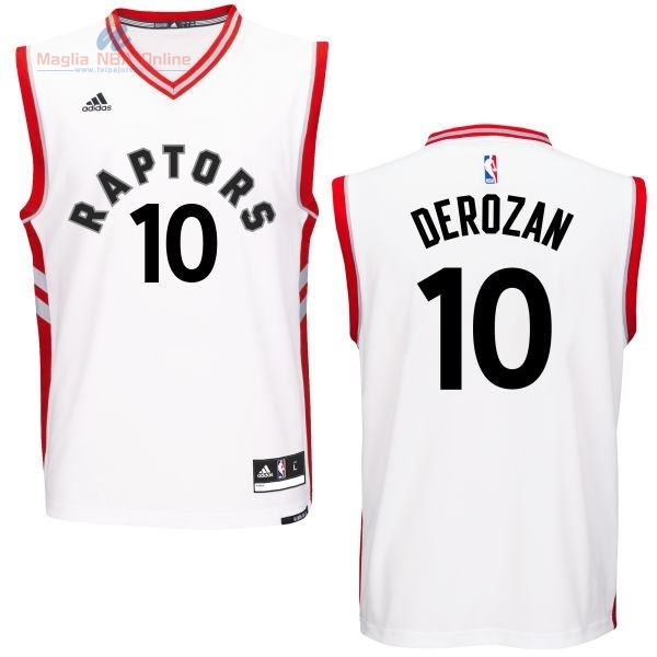 Acquista Maglia NBA Toronto Raptors #10 Demar DeRozan Bianco