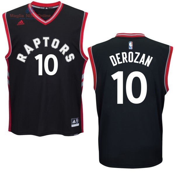 Acquista Maglia NBA Toronto Raptors #10 Demar DeRozan Nero