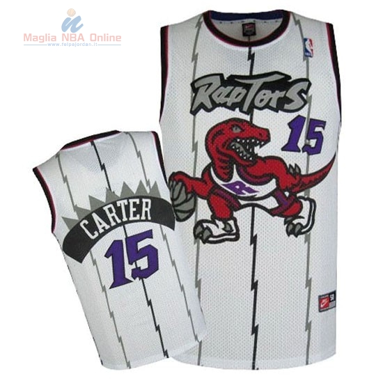 Acquista Maglia NBA Toronto Raptors #15 Vince Carter Retro Bianco