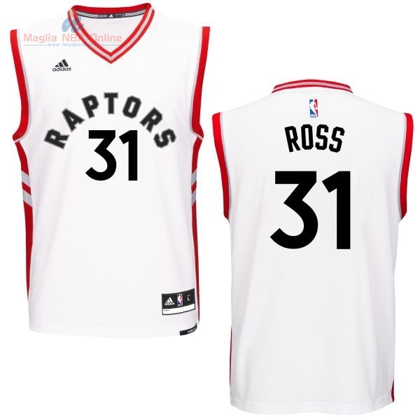 Acquista Maglia NBA Toronto Raptors #31 Terrence Ross Bianco