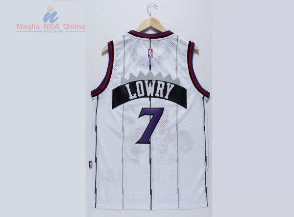 Acquista Maglia NBA Toronto Raptors #7 Kyle Lowry Retro Bianco