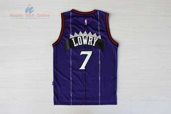 Acquista Maglia NBA Toronto Raptors #7 Kyle Lowry Retro Porpora