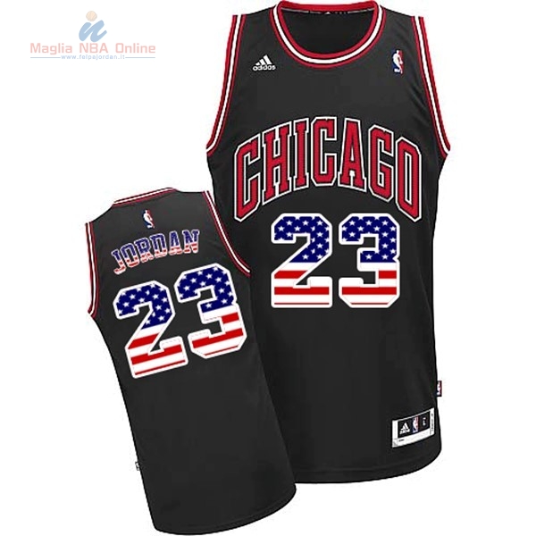 Acquista Maglia NBA USA Flag Special Edition #23 Jordan Nero