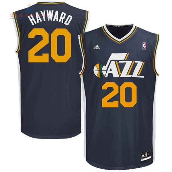 Acquista Maglia NBA Utah Jazz #20 Gordon Hayward Blu