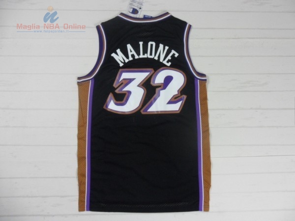 Acquista Maglia NBA Utah Jazz #32 Karl Malone Nero