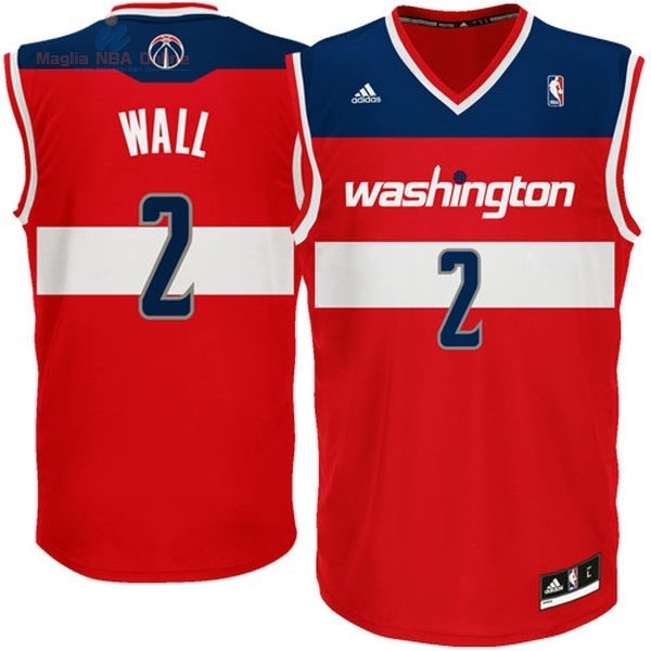 Acquista Maglia NBA Washington Wizards #2 John Wall Rosso
