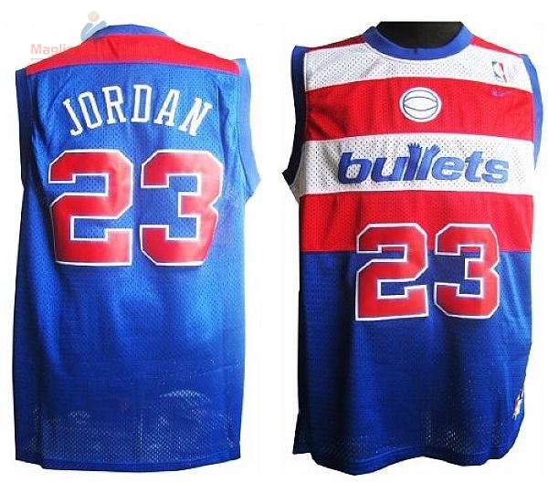 Acquista Maglia NBA Washington Wizards #23 Michael Jordan Retro Blu