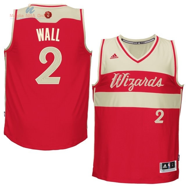 Acquista Maglia NBA Washington Wizards 2015 Natale #2 Wall Rosso