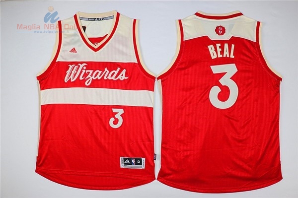 Acquista Maglia NBA Washington Wizards 2015 Natale #3 Beal Rosso