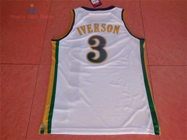 Acquista Maglia NCAA Bethel Park #3 Allen Iverson Retro Bianco