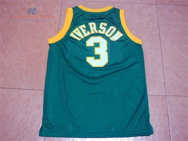 Acquista Maglia NCAA Bethel Park #3 Allen Iverson Verde