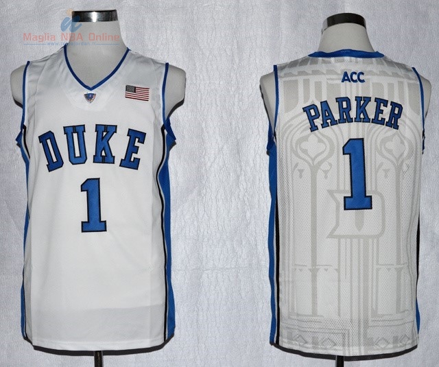 Acquista Maglia NCAA Duke #1 Jabari Parker Bianco