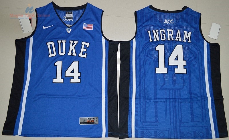 Acquista Maglia NCAA Duke #14 Brandon Ingram Blu