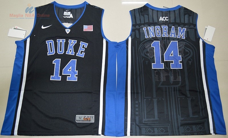 Acquista Maglia NCAA Duke #14 Brandon Ingram Nero