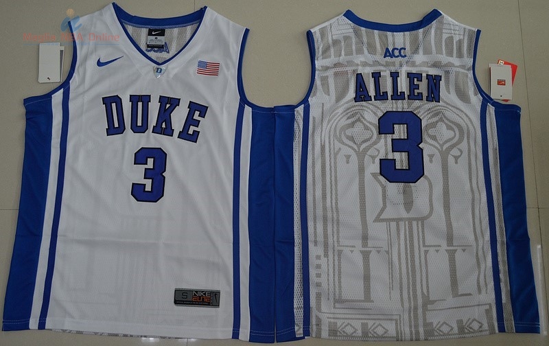 Acquista Maglia NCAA Duke #3 Garyson Allen Bianco