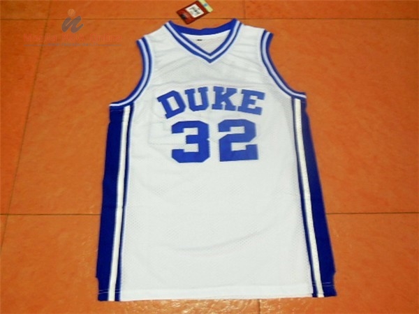 Acquista Maglia NCAA Duke #32 Christian Laettner Bianco