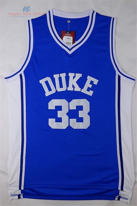 Acquista Maglia NCAA Duke #33 Grant Hill Blu