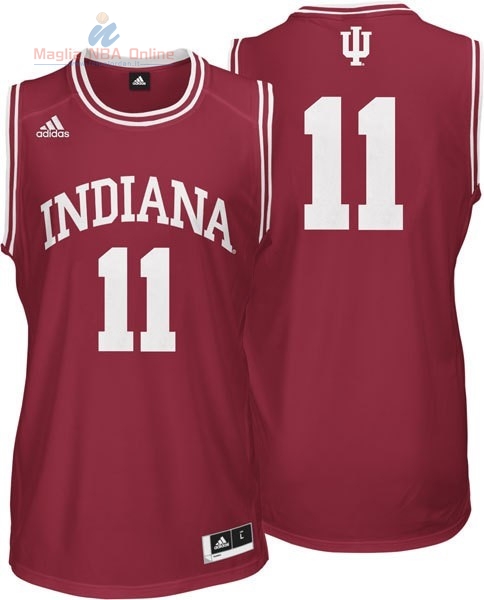 Acquista Maglia NCAA Indiana Hoosiers #11 Isiah Thomas Rosso