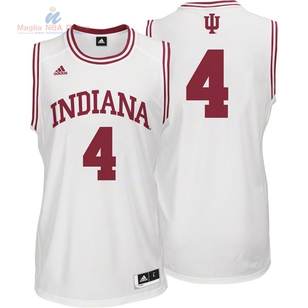 Acquista Maglia NCAA Indiana Hoosiers #4 Victor Oladipo Bianco