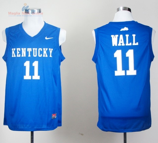 Acquista Maglia NCAA Kentucky #11 John Wall Blu