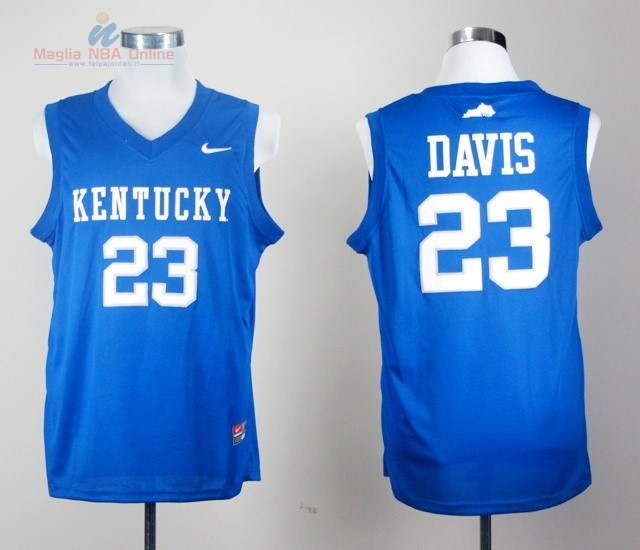 Acquista Maglia NCAA Kentucky #23 Anthony Davis Blu