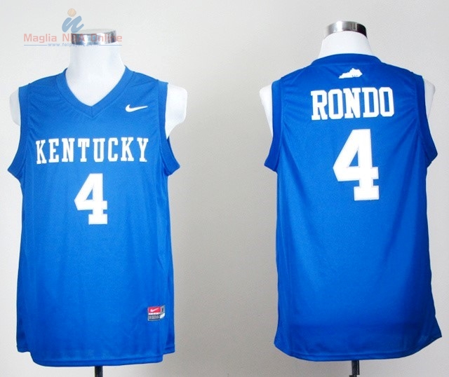 Acquista Maglia NCAA Kentucky #4 Rajon Rondo Blu