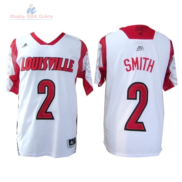 Acquista Maglia NCAA Louisville #2 Smith Bianco