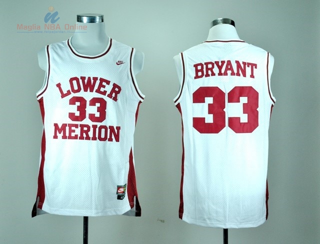 Acquista Maglia NCAA Lower Merion #33 Kobe Bryant Bianco