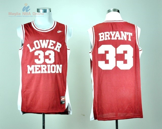 Acquista Maglia NCAA Lower Merion #33 Kobe Bryant Rosso