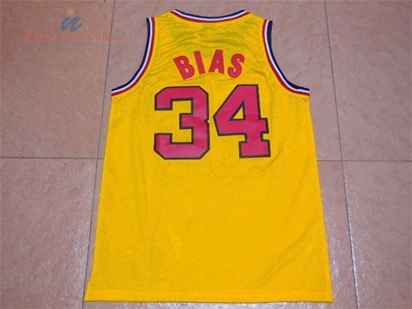 Acquista Maglia NCAA Maryland #34 Leonard Kevin Bias Giallo