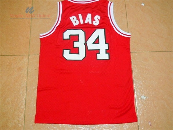 Acquista Maglia NCAA Maryland #34 Leonard Kevin Bias Rosso