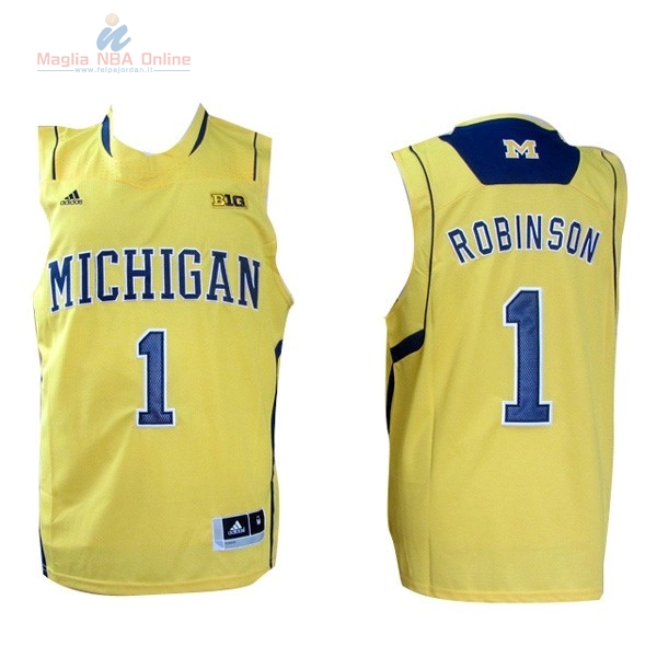 Acquista Maglia NCAA Michigan #1 Glenn Robinson III Giallo