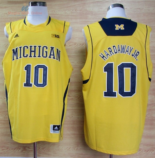 Acquista Maglia NCAA Michigan #10 Tim Hardaway Jr Giallo