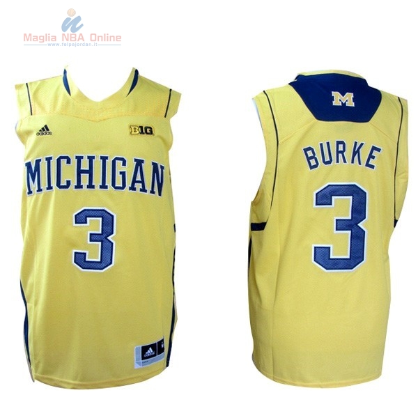 Acquista Maglia NCAA Michigan #3 Trey Burke Giallo