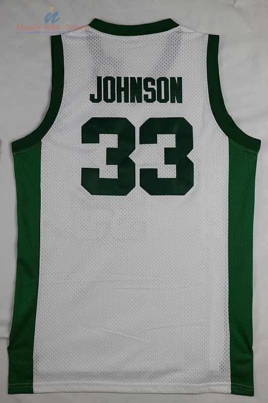 Acquista Maglia NCAA Michigan #33 Earvin Johnson Bianco