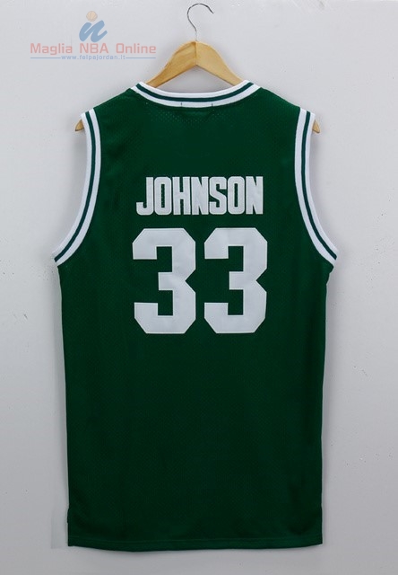 Acquista Maglia NCAA Michigan #33 Earvin Johnson Verde