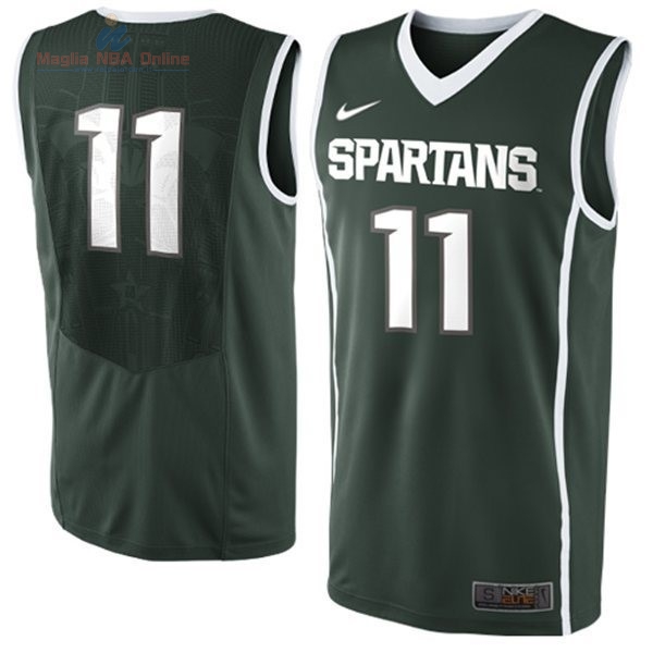 Acquista Maglia NCAA Michigan Stata Spartans #11 Keith Appling Verde