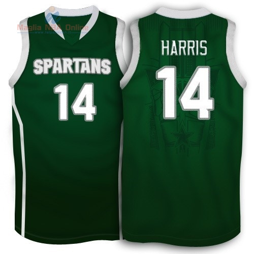 Acquista Maglia NCAA Michigan Stata Spartans #14 Gary Harris Verde
