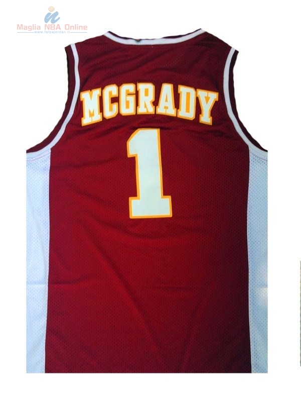 Acquista Maglia NCAA Mountzion #1 Tracy McGrady Rosso