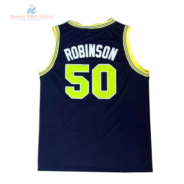 Acquista Maglia NCAA Navy #50 David Robinson Nero