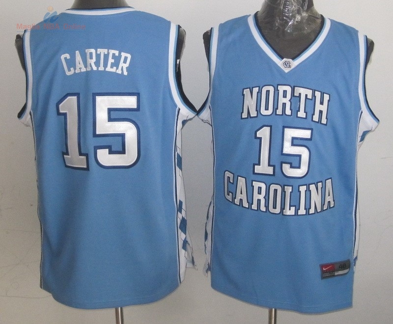 Acquista Maglia NCAA North Carolina #15 Vince Carter Blu
