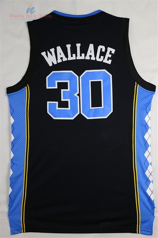 Acquista Maglia NCAA North Carolina #30 Rasheed Wallace Nero