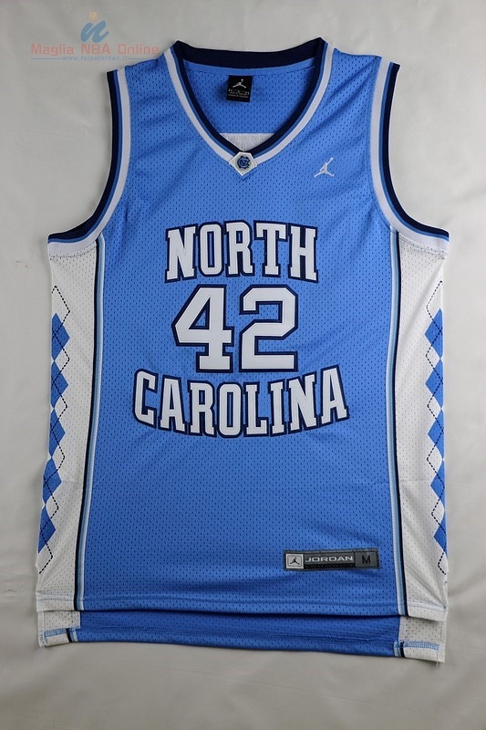 Acquista Maglia NCAA North Carolina #42 Jerry Stackhouse Blu