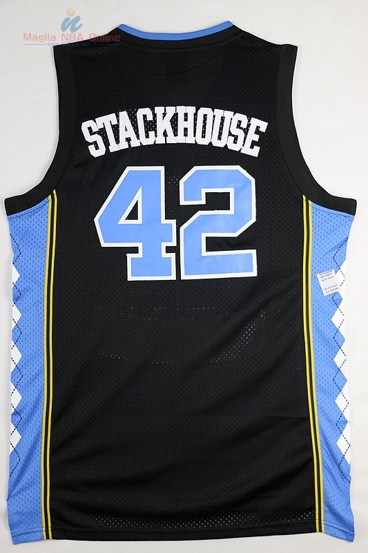 Acquista Maglia NCAA North Carolina #42 Jerry Stackhouse Nero