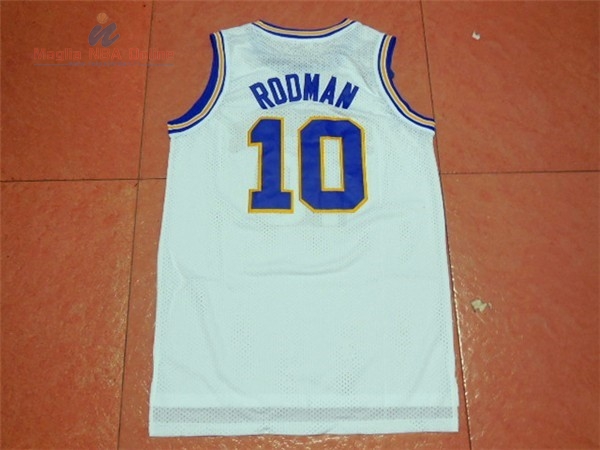 Acquista Maglia NCAA Oklahoma #10 Dennis Rodman Bianco