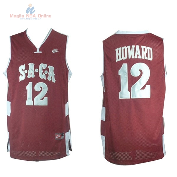 Acquista Maglia NCAA SACA #12 Howard Rosso