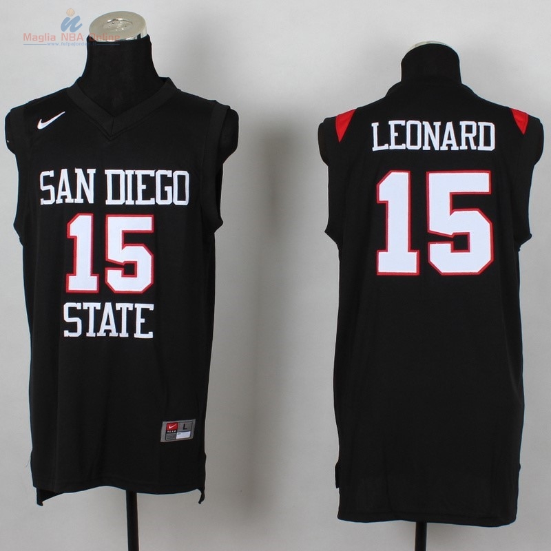 Acquista Maglia NCAA San Diego State #15 Kawhi Leonard Nero