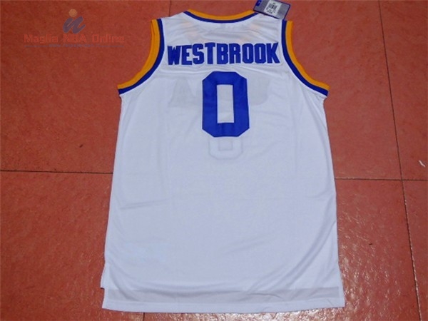 Acquista Maglia NCAA UCLA #0 Russell Westbrook Bianco