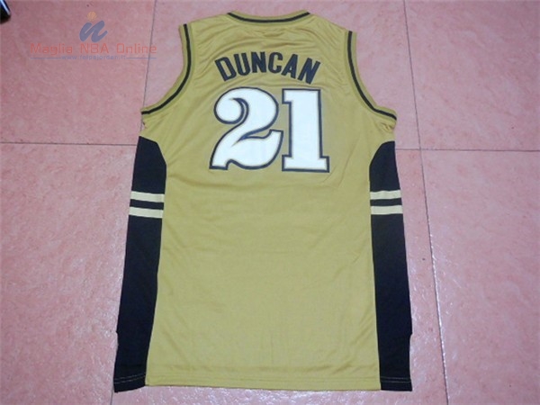 Acquista Maglia NCAA Wake Forest #21 Tim Duncan Oro