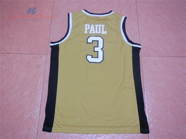 Acquista Maglia NCAA Wake Forest #3 Chris Paul Oro